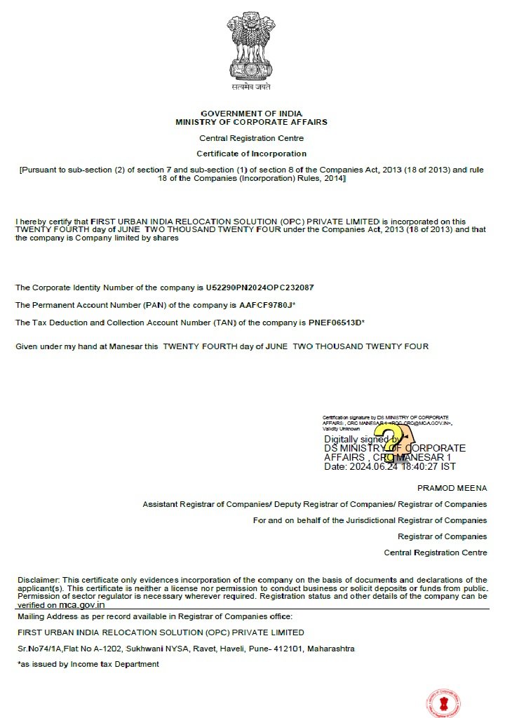 ROC Certificate